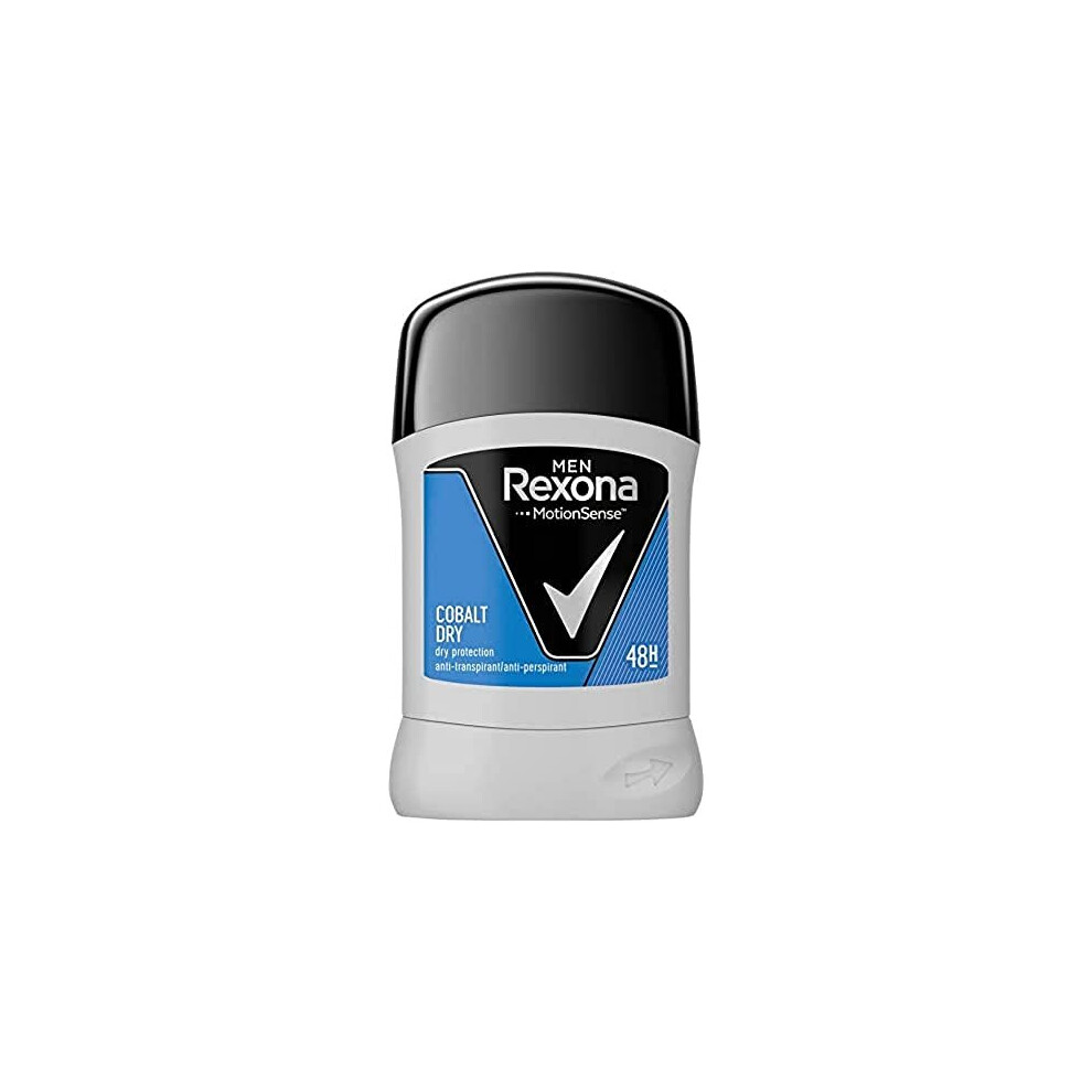 Rexona Cobalt Men Antiperspirant Deodorant Stick Against Body Odour And Underarm Wetness Dry 48 Hour Protection 50 Ml