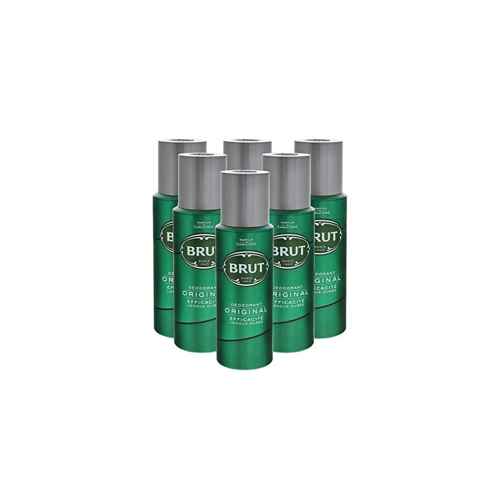 6 x Brut Deodorant Body Spray 200 ml - Original