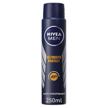 Nivea MEN Ultimate Protect Anti-Perspirant Deodorant Pack of 6 (6 x 250 ml), Men's Deodorant with 0% Alcohol, 48 Hour Antiperspirant for Men