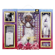 Rainbow High Rainbow Vision Rainbow Divas- Ayesha Sterling (Silver) Poupe de mode Posable avec 2 tenues de crateurs mlanger et assortir + Va