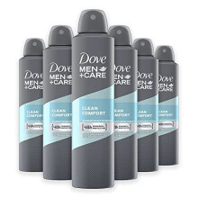 Dove Men+Care Antiperspirant Aerosol Clean Comfort (6 x 250ml)