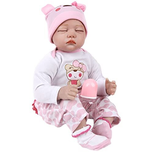 ZIYIUI Reborn Baby Dolls 22 Inch 55cm Realistic Baby Doll Girls Soft Silicone Vinyl Handmade Newborn Baby Toys Reborn Babies Xmas Gift on OnBuy