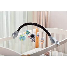 LADIDA Baby Activity Toy Bar 0m+ Universal Fittings Pram Pushchair Cot Car Seats Squeaker Rattle Shaker Blue Space Toy Arch 133
