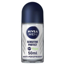 NIVEA MEN Sensitive Protect Antiperspirant Deodorant Pack of 6 (6 x 50 ml), Men's Deodorant with 0 Percent Alcohol, 48 Hour Antiperspirant f