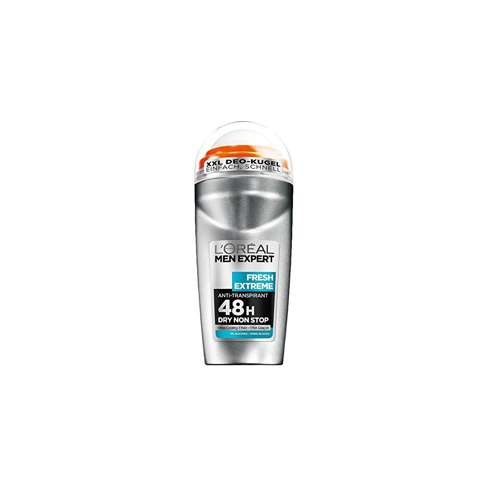 L'OrÃ©al Men Expert Fresh Extreme Roll-On Deodorant 48H Protection Regulates Sweat and Fights Body Odour Fresh, Long Lasting Fragrance (6 x 5