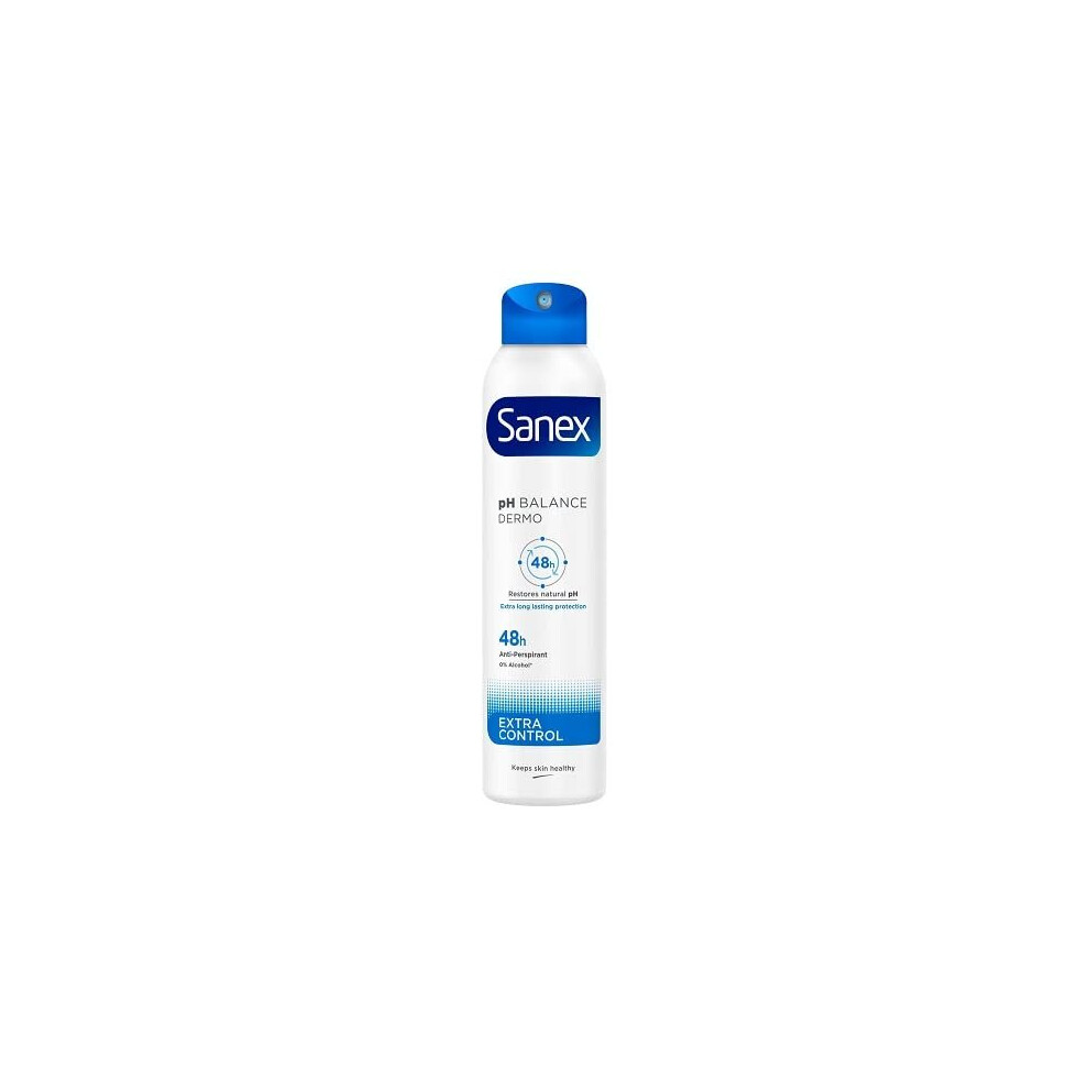 Sanex Dermo Extra Control Antiperspirant Deodorant, Fresher and Dryer for longer, 48 hours protection Spray 250ml