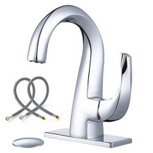 Wowow Faucet pentru baie cu un singur mner 1 gaura nalta arc pentru baie BASIN CHROME CHROME CU UP UP SOL SOLID SOLID SOLIDE SOLIDE COMERCIA BA
