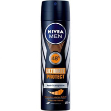 Nivea Men Ultimate Protect deodorant spray, antiperspirant protection, pack of 6 x 150 ml