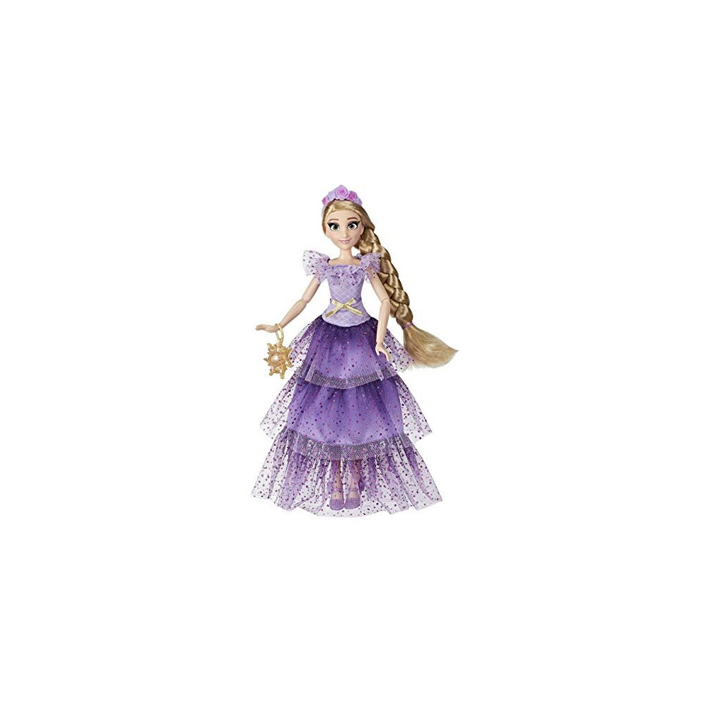 Disney Princess Style Series Rapunzel Fashion Doll, Contemporary Style Dress with Headband, Purse and Shoes, Toy for Girls 6 and Up