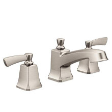 Moen Conway Spot Resist Brushed Nickel Two Handle Widespread Bathroom Sink Faucet with Valve Included 84926SRN
