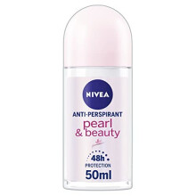 NIVEA Pearl & Beauty Anti-Perspirant Deodorant Roll-On (50 ml, Pack of 6), Fresh Fragrance Deodorant for Women, Roll-On Deodorant for Women,