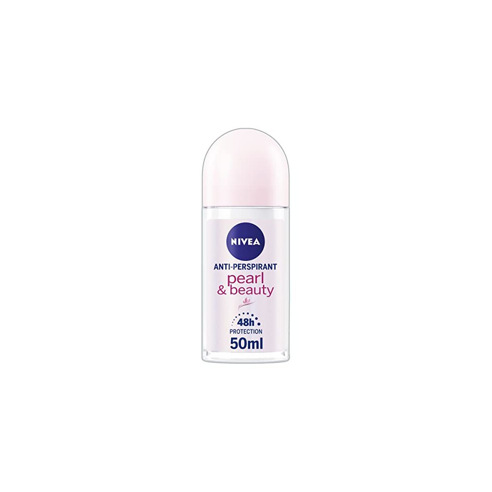 NIVEA Pearl & Beauty Anti-Perspirant Deodorant Roll-On (50 ml, Pack of 6), Fresh Fragrance Deodorant for Women, Roll-On Deodorant for Women,