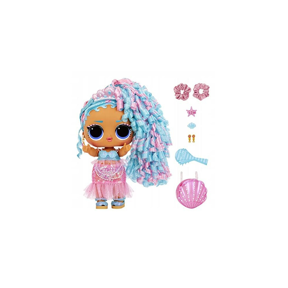 LOL Surprise Big Baby Hair Hair Hair Large Doll - SPLASH QUEEN - 11/27.94cm Doll with 14 Surprises Including Shareable Accessories and Real