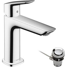 hansgrohe Logis Basin Mixer Tap 110 Fine with pop-up waste set, chrome, 71251000