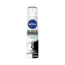 NIVEA Black & White Invisible Fresh Anti-Perspirant Deodorant Spray (250ml), 48hr Fresh Fragrance Deodorant for Women, Alcohol Free Anti-Pe