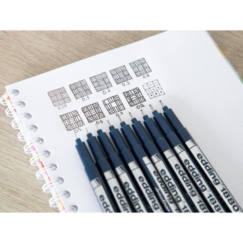 Edding 1880 Drawliner Fineliner Drawing Pen - 0.5mm - Black Ink - Single 2
