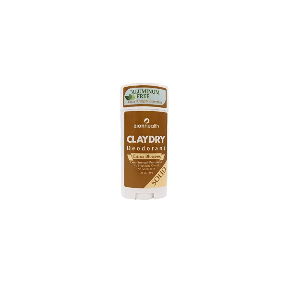 Zion Health Clay Dry Deodorant Citrus Blossom, Citrus Blossom 2.5 Oz