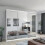 (White, 250cm) Double Mirror Sliding Door Wardrobe 1