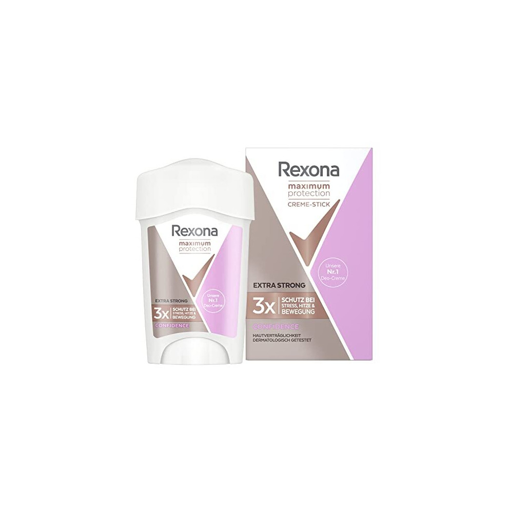 Rexona Cream Maximum Protection Antiperspirant Deodorant Confidence With 48 Hours Protection Against Strong Sweating And Body Odour 45 Ml Pa