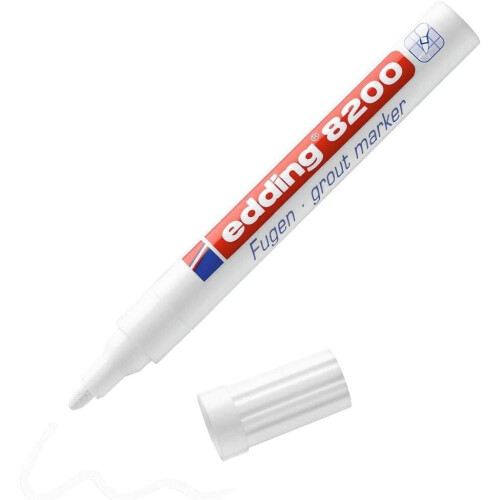Edding 8200 Tile Grout Marker Pen 2-4mm - White - Single 1