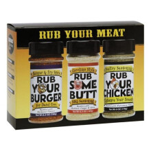 Rub Your Meat OW89065 6.5 oz Championship BBQ Seasoning Gift Pack -
