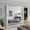 (White, 180cm) Double Mirror Sliding Door Wardrobe 1