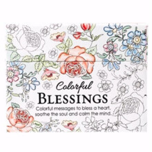 Christian Art Gifts Colorful Blessings Adult Coloring Cards - Box of 44