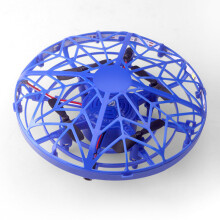 (Blue) Hand Operated LED Children's Toy Drone