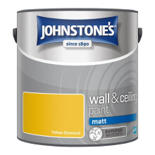 Johnstones Wall & Ceiling Matt Emulsion Paint 2.5l Yellow Diamond