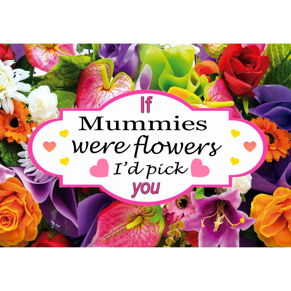 (Mummies ) If You Were A Flower I'd Pick You Floral Bouquet Family & Friends Toughened Glass Heat Resistant Worktop Saver Cutting and Chopping Board G-image-OPC-PB67QPX-NEW