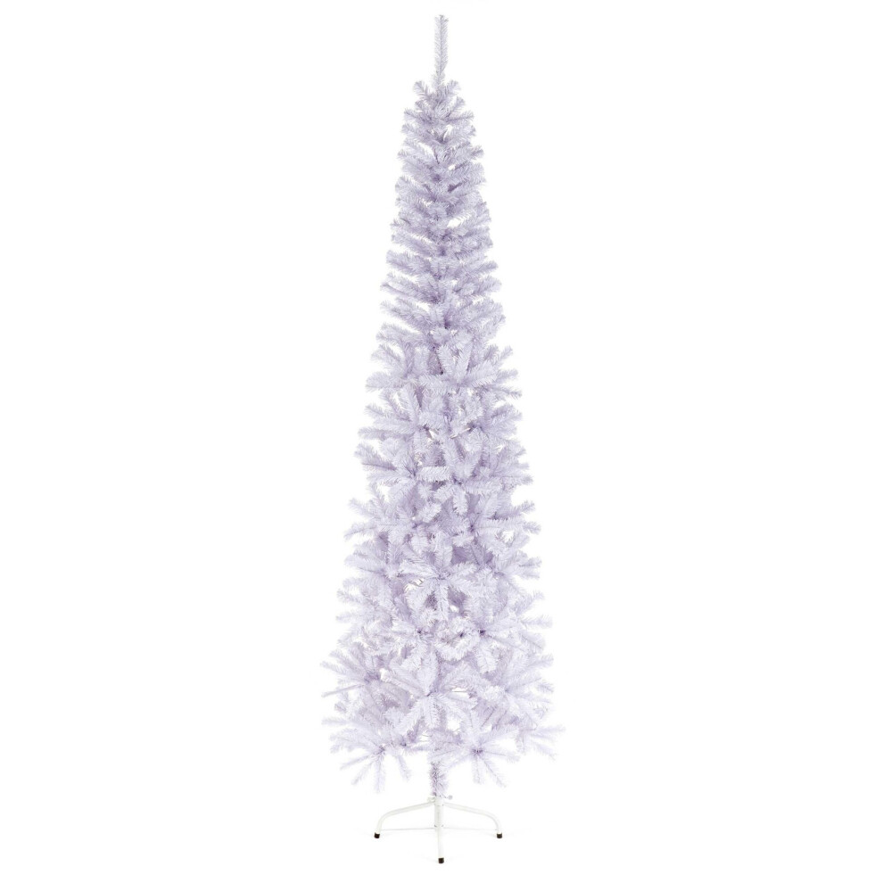 Premier 2M Slim Christmas Tree Artificial Spruce Tree 570 Tips White