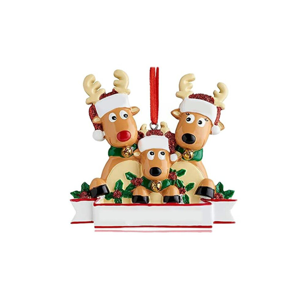 (3h) Personalised Reindeer Christmas Tree Decoration