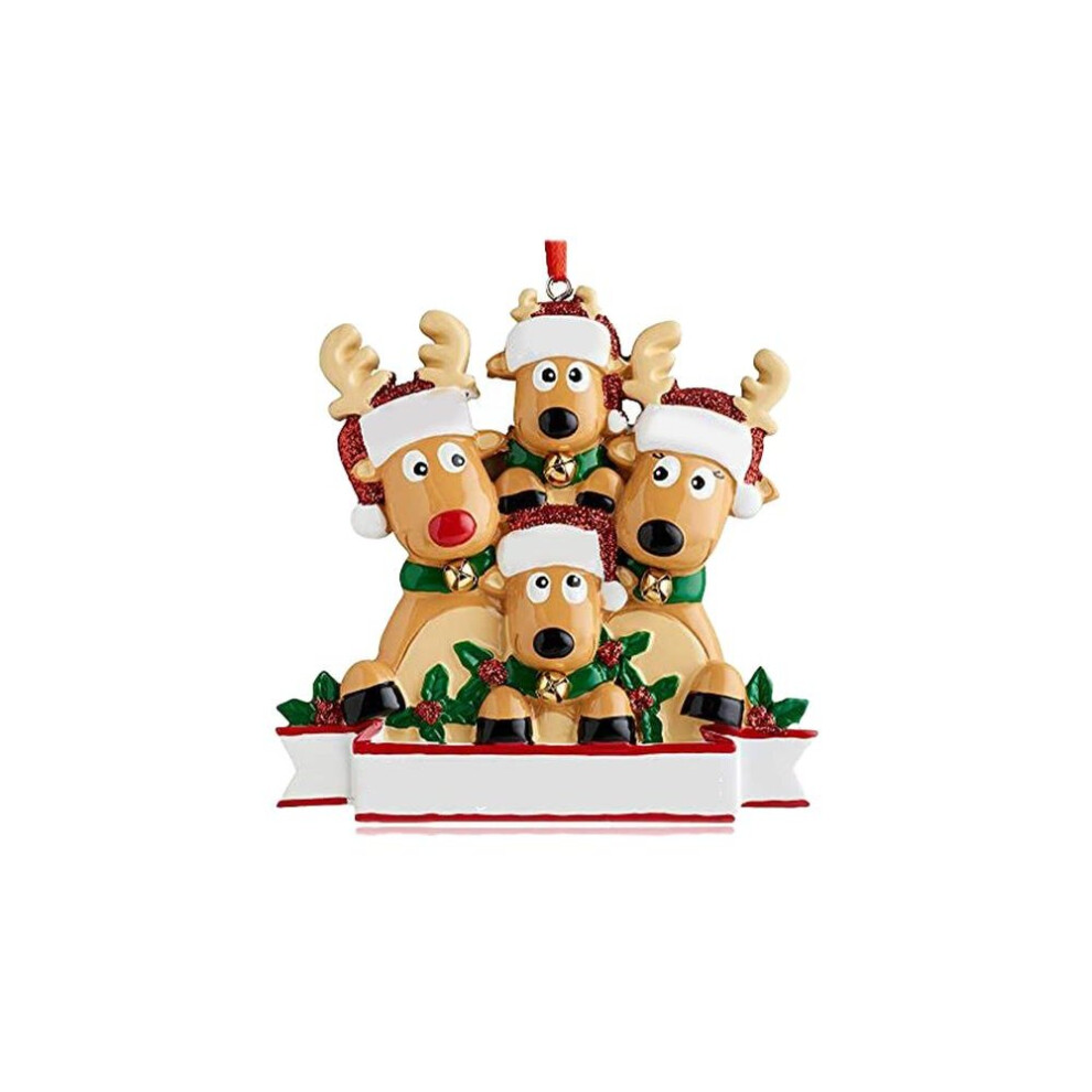 (4h) Personalised Reindeer Christmas Tree Decoration