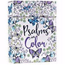 Christian Art Gifts Psalms in Color Coloring Cards - Box of 44