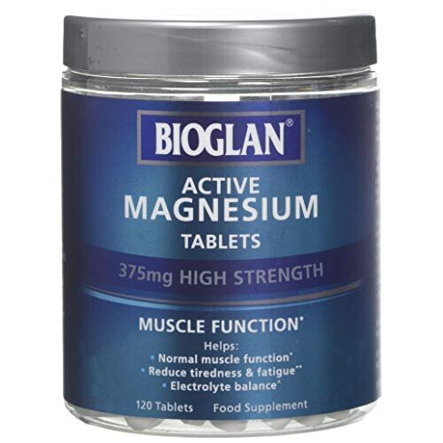 Bioglan Active Magnesium – Supports Muscle Function – 120 Tablets | Daily Magnesium Supplement