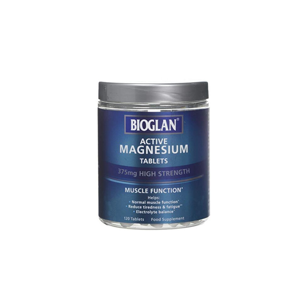 Bioglan Active Magnesium – Supports Muscle Function – 120 Tablets | Daily Magnesium Supplement