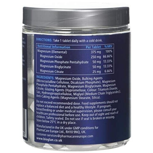Bioglan Active Magnesium – Supports Muscle Function – 120 Tablets | Daily Magnesium Supplement 1