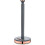 (Grey and Rose Gold) Towel Pole Kitchen Roll Holder with Soft Underline 1