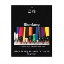 Bienfang Parchment Tracing Paper- 24 lbs.- 9 x 12- Transparent- 50/Pad