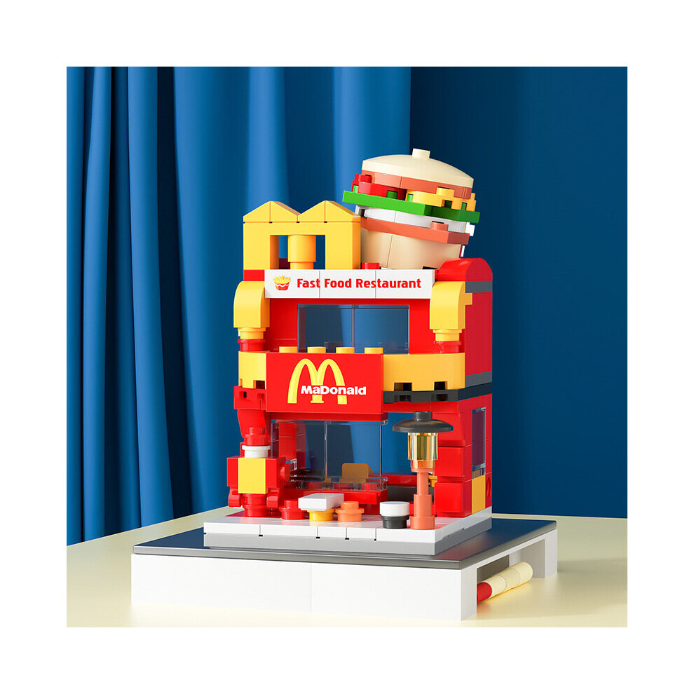 (MaDonalds) Children's Toys City Street View Building Blocks Model Building For Kids Gifts Boys & Girls