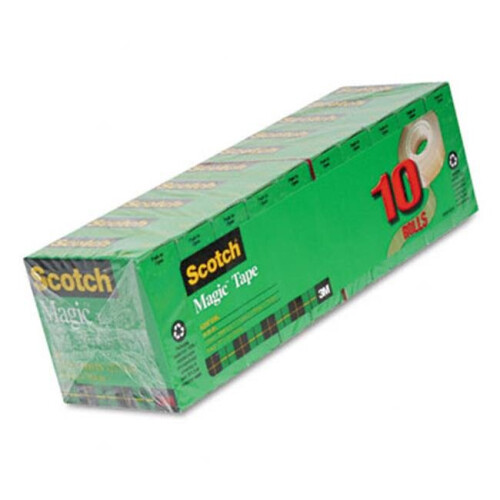 3M 3M  Magic Tape Value Pack  3/4   x 28 Yards  1 in.Core  10 Pack