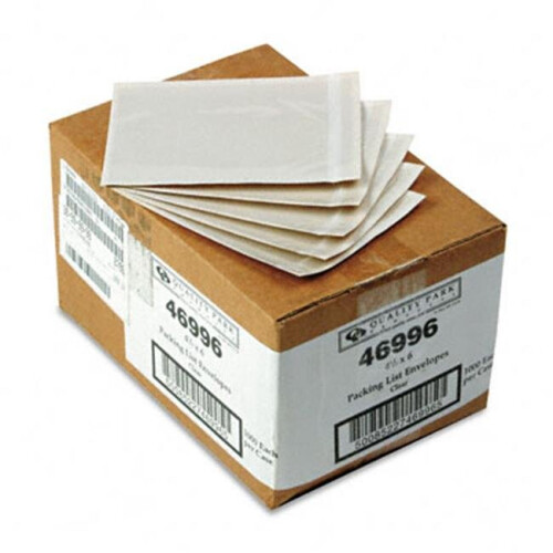Quality Park  Clear Front Self-Adhesive Packing List Envelope  6 x 4 1/2  1000/box