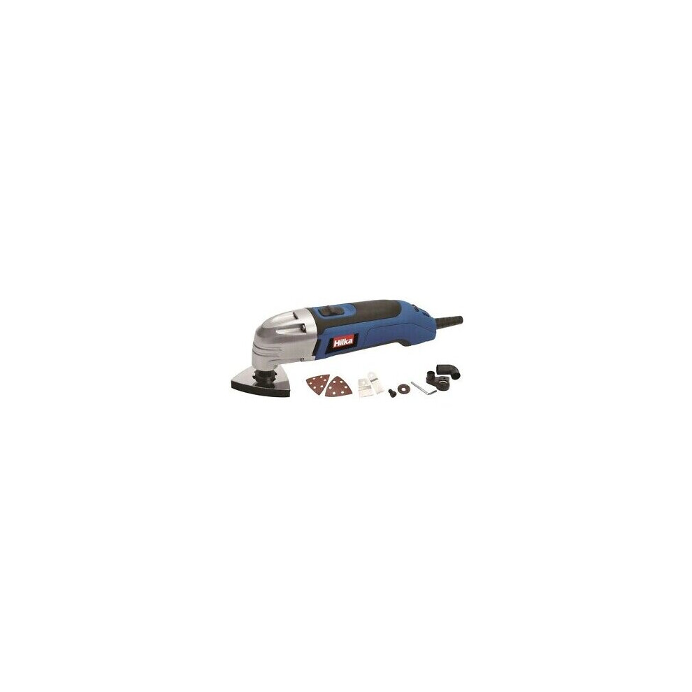 Hilka 300W Multi Function Oscillating Sander Cutter Scraper Multi Tool & Pads