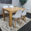 Modern Oak Effect Dining Table 4 White Tulip Chairs 4