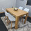 Modern Oak Effect Dining Table 4 White Tulip Chairs 8