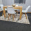 Modern Oak Effect Dining Table 4 White Tulip Chairs 13