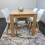 Modern Oak Effect Dining Table 4 White Tulip Chairs 9