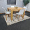 Modern Oak Effect Dining Table 4 White Tulip Chairs 14