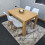 Modern Oak Effect Dining Table 4 White Tulip Chairs 10
