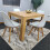 Modern Oak Effect Dining Table 4 White Tulip Chairs 15